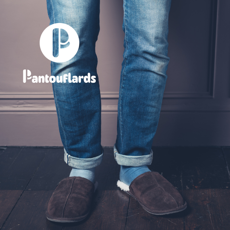 Chaussons Homme En Tissu Bleu, Pointure 42, Style Mule - Occasion En Parfait état
