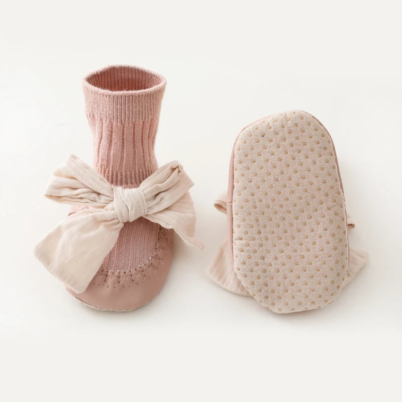 Chausson souple cuir bebe