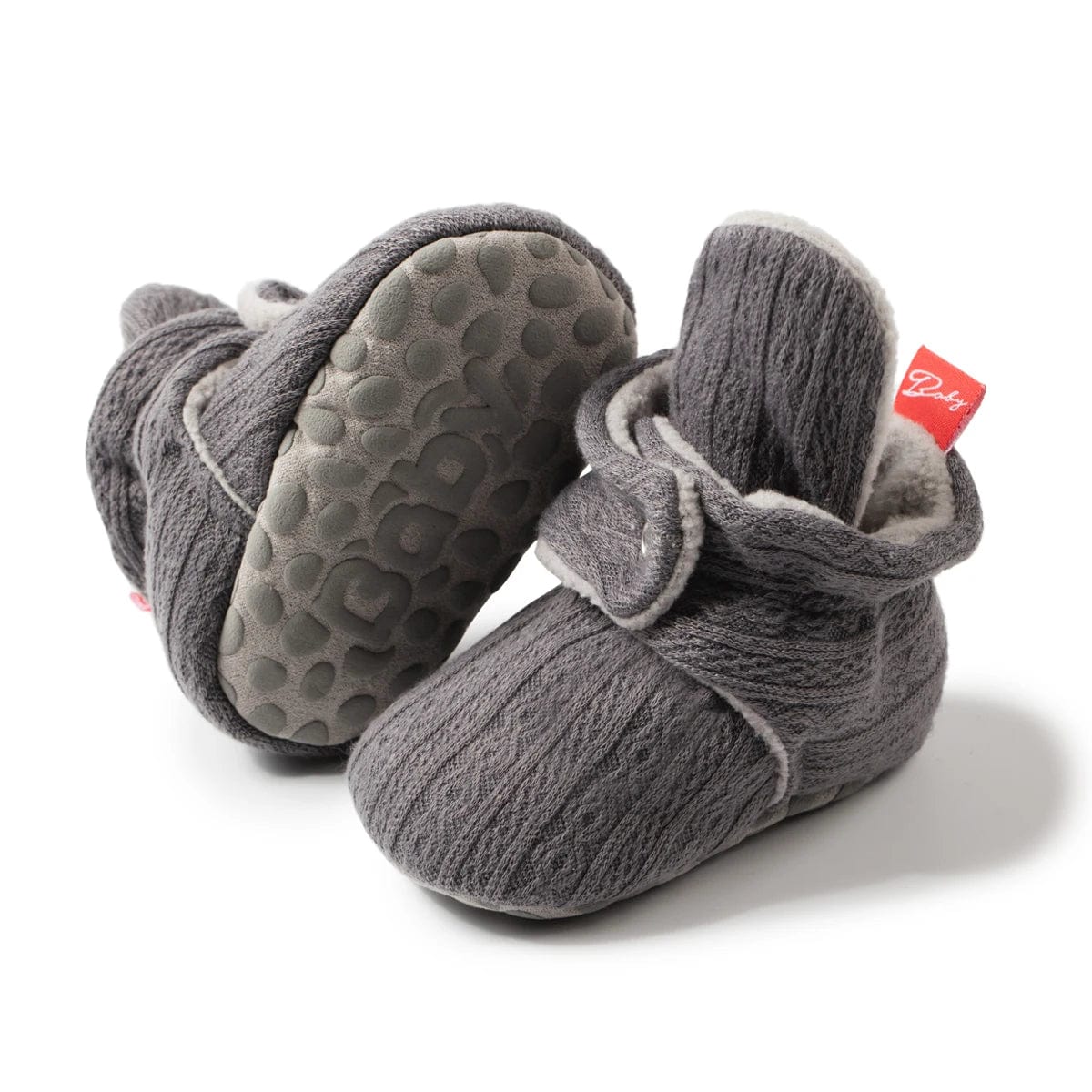 Chausson bébé à scratch Gris 5 / 16-17