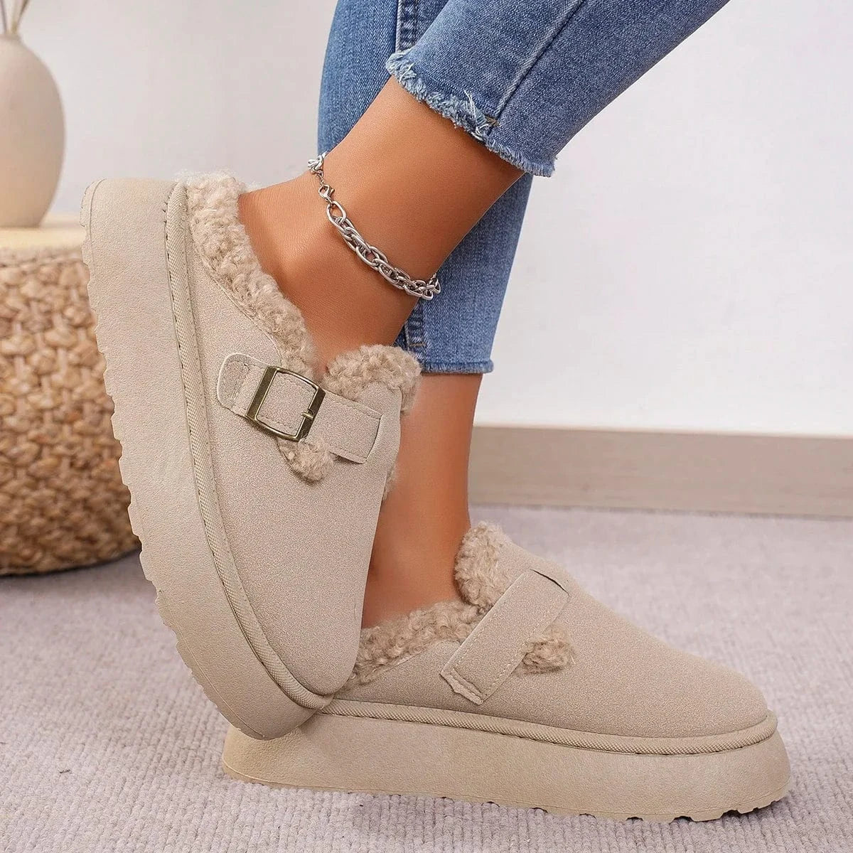 Chausson bottes femme hiver