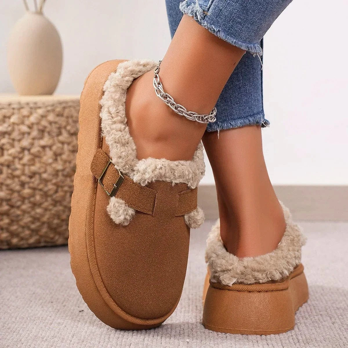Chausson bottes femme hiver