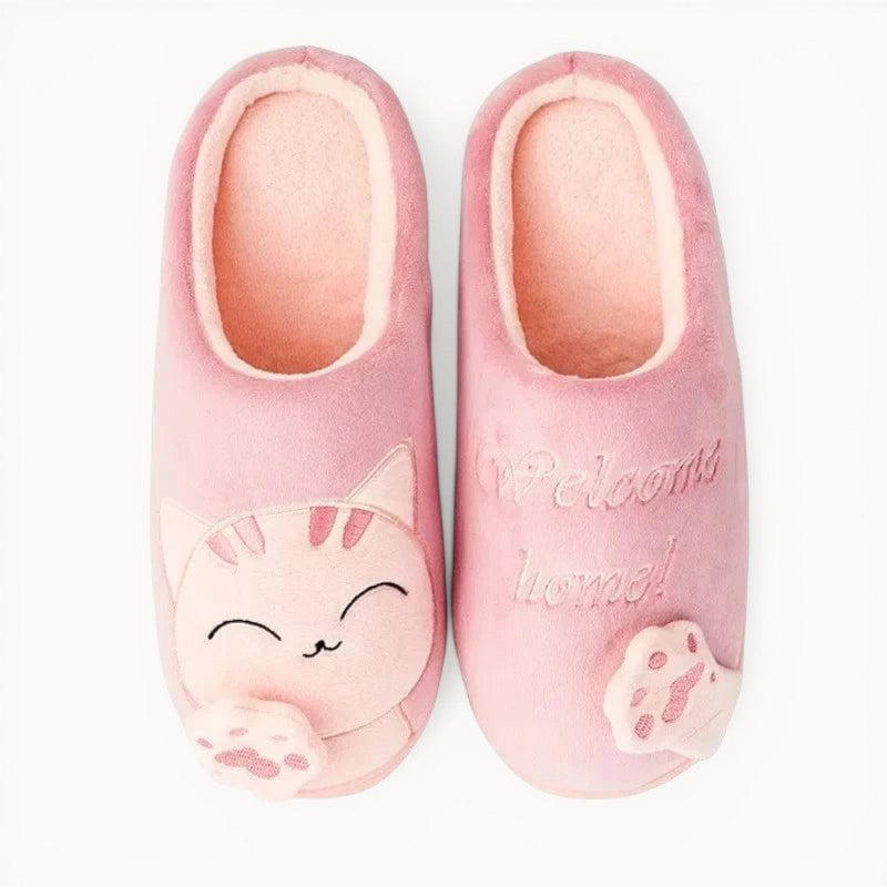 Chausson chat - Welcome Rose foncé / 36-37