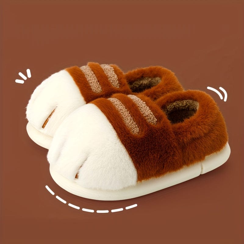 Chausson patte de chat Marron / 35-36