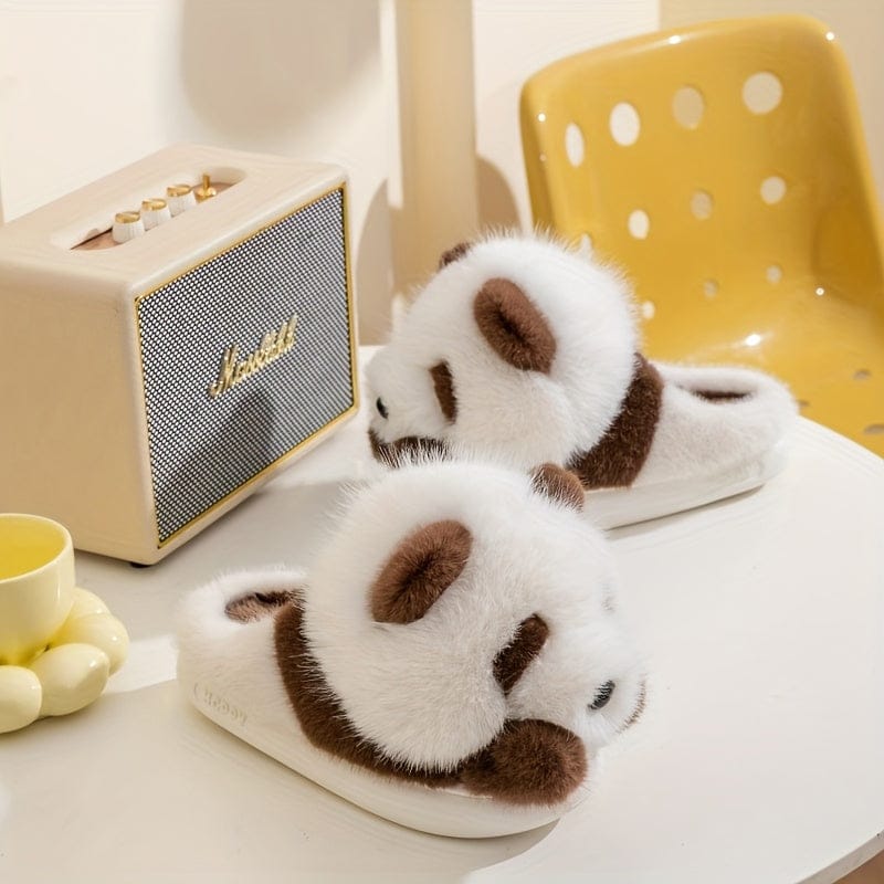 Chausson rigolo - Panda Marron / 33-34