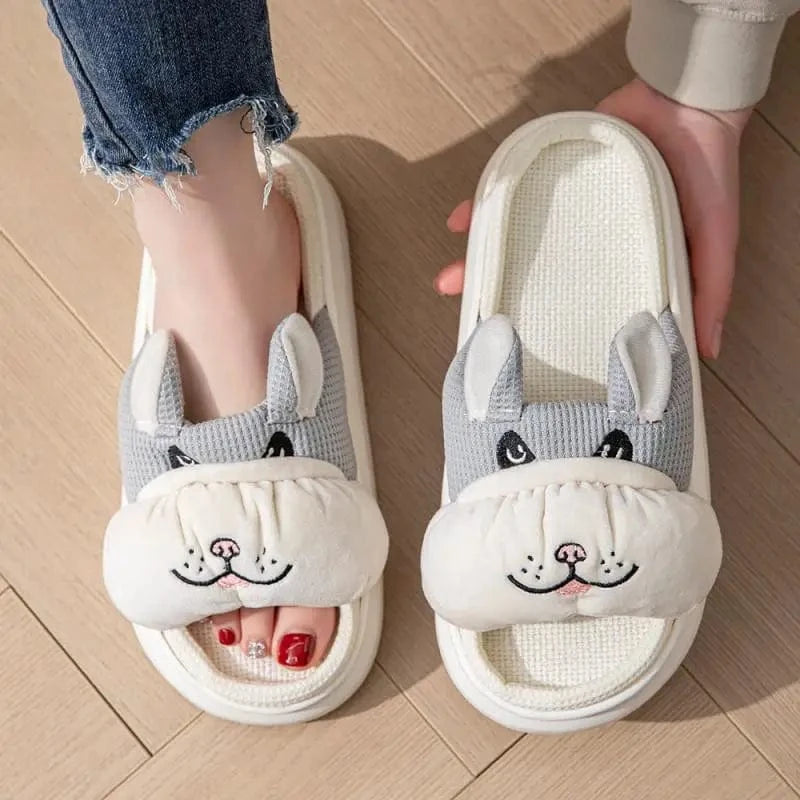 Chaussons chiens - Doggy Gris / 34-35