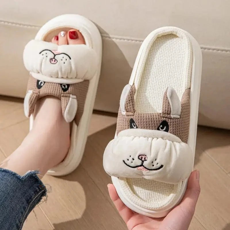 Chaussons chiens - Doggy Marron / 34-35