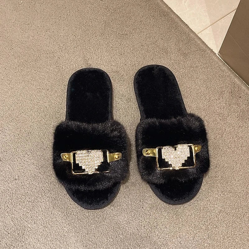 Chaussons femme élégants Noir / 35-36