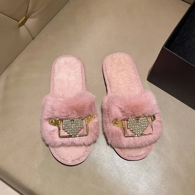 Chaussons femme élégants Rose / 35-36
