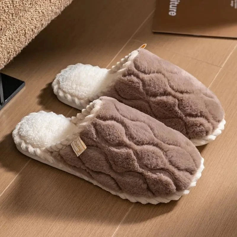 Chaussons femme hiver | Coton moelleux Marron / 37-38