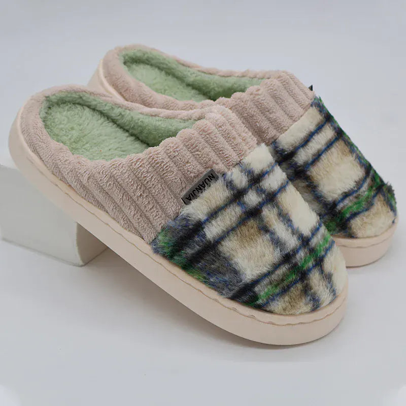 Chaussons fourrés femme - Plitch Vert / 35-36