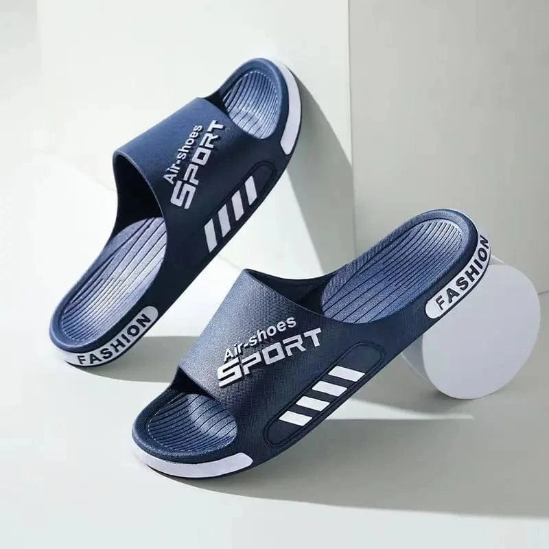Chaussons homme été | Tongs PVC antidérapantes Bleu / 34-35
