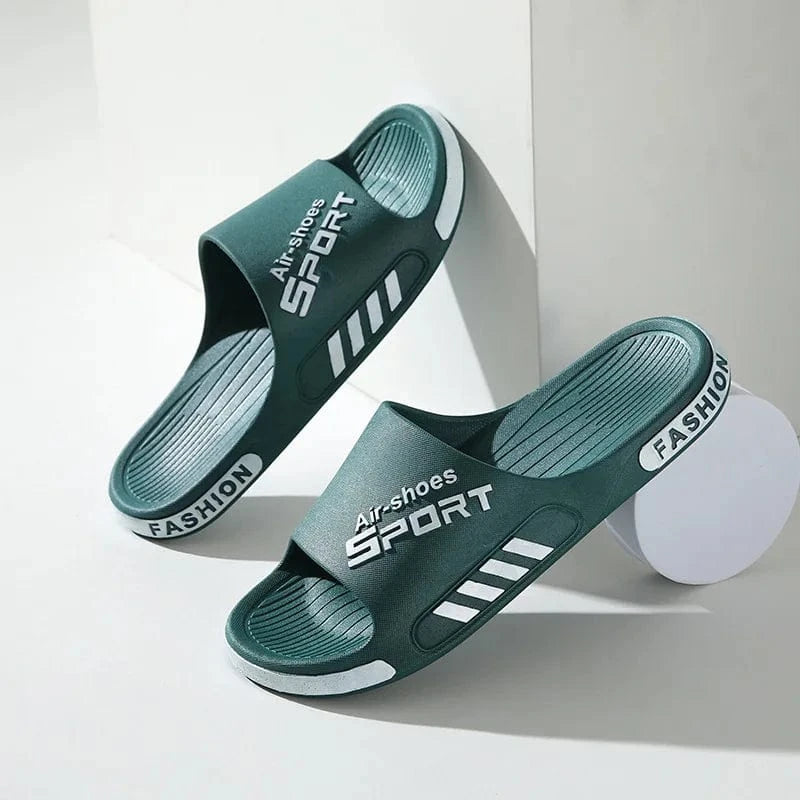 Chaussons homme été | Tongs PVC antidérapantes Vert / 34-35