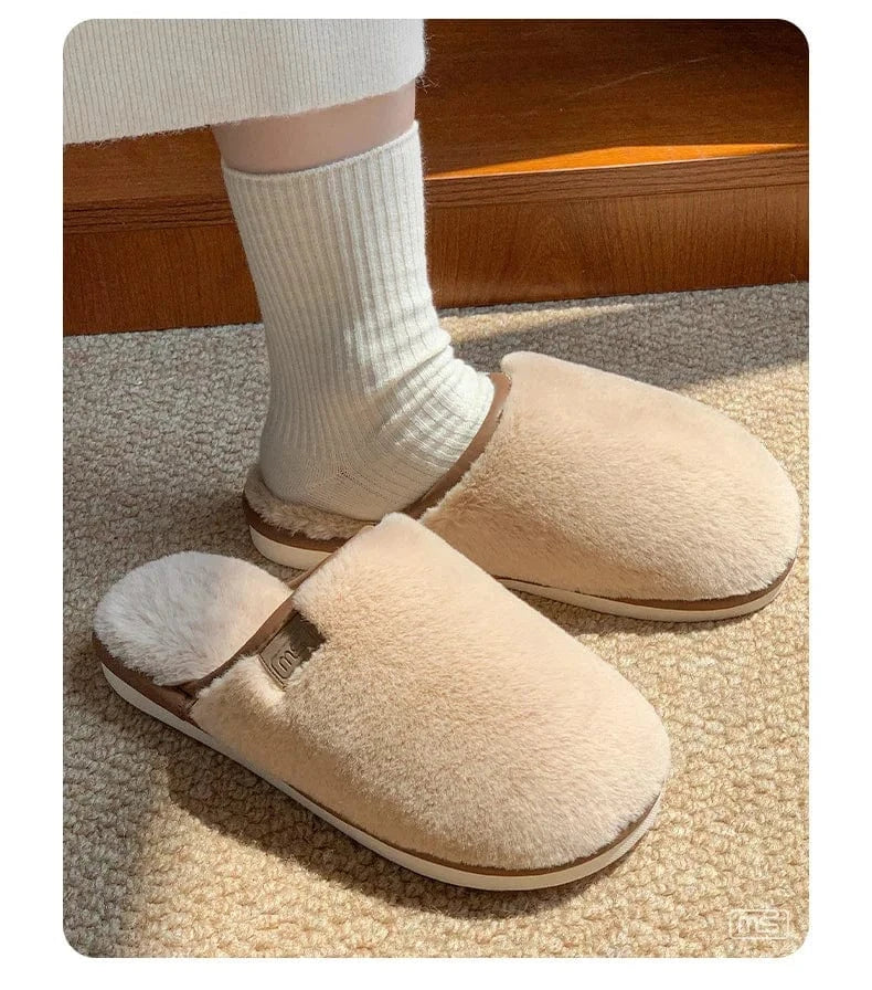 Gacimy-Pantoufles de maison d'hiver pour femmes, chaussures d'intérieur chaudes et floues, diapositives plates décontractées, pantoufles en peluche douces et confortables, pantoufles en fourrure moelleuse, chaussures en co