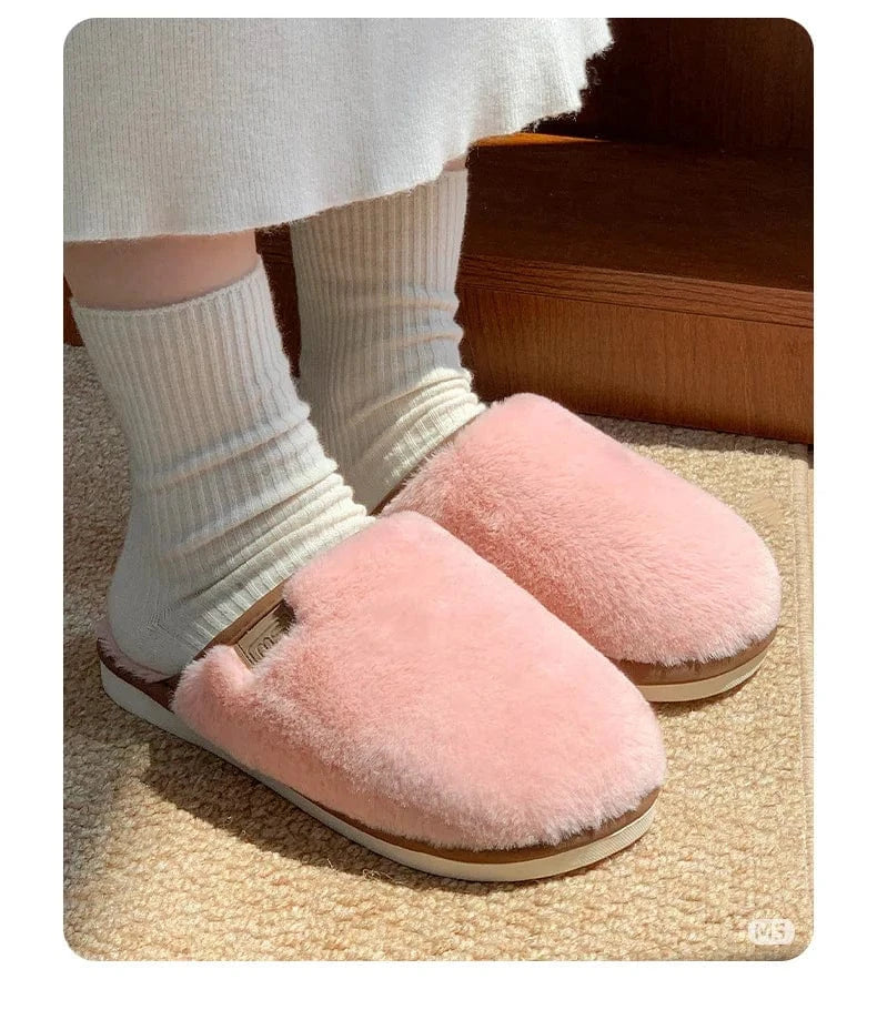 Gacimy-Pantoufles de maison d'hiver pour femmes, chaussures d'intérieur chaudes et floues, diapositives plates décontractées, pantoufles en peluche douces et confortables, pantoufles en fourrure moelleuse, chaussures en co