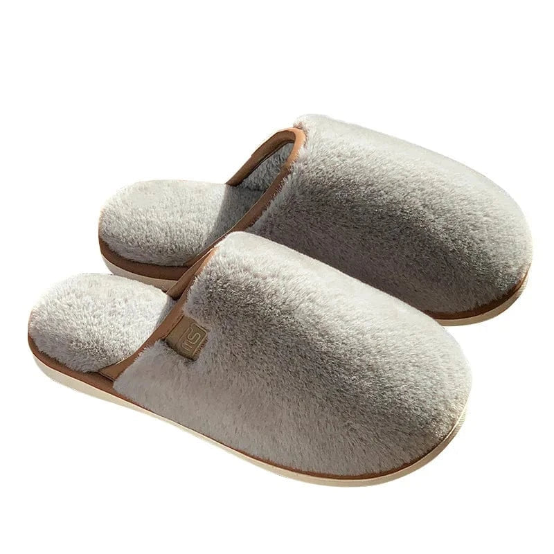 Gacimy-Pantoufles de maison d'hiver pour femmes, chaussures d'intérieur chaudes et floues, diapositives plates décontractées, pantoufles en peluche douces et confortables, pantoufles en fourrure moelleuse, chaussures en co Grey / 36-37 / CHINA