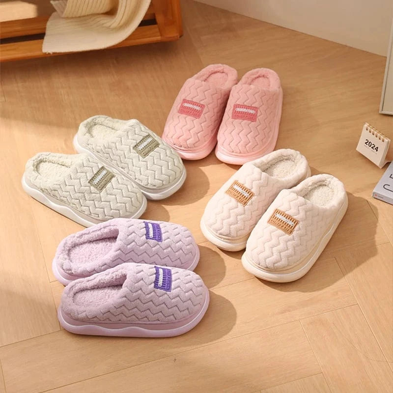 Pantoufles de maison anti-aldes classiques pour hommes et femmes, chaussures d'intérieur pour la maison, unisexe, coordonnantes, douces, confortables, chaussures en coton pour couple, hiver