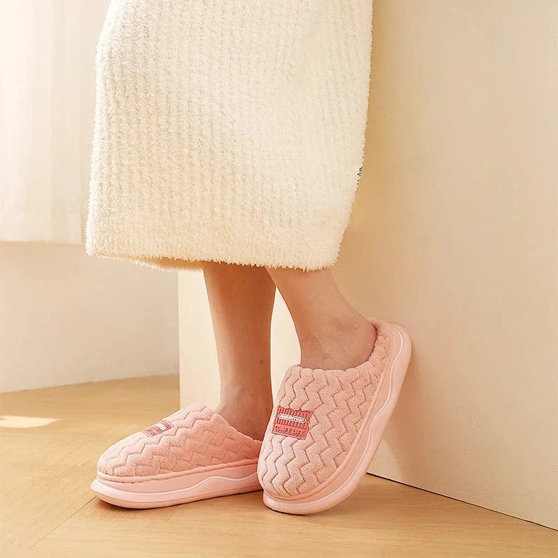 Pantoufles de maison anti-aldes classiques pour hommes et femmes, chaussures d'intérieur pour la maison, unisexe, coordonnantes, douces, confortables, chaussures en coton pour couple, hiver