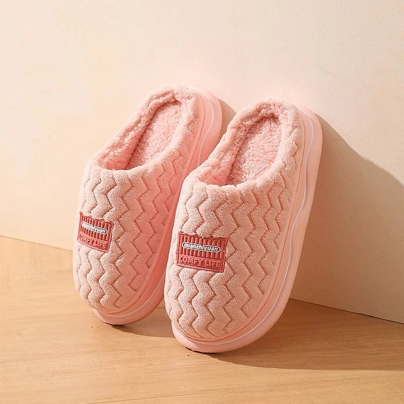 Pantoufles de maison anti-aldes classiques pour hommes et femmes, chaussures d'intérieur pour la maison, unisexe, coordonnantes, douces, confortables, chaussures en coton pour couple, hiver