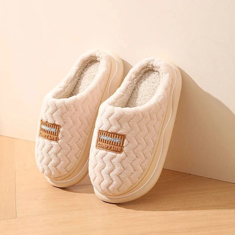 Pantoufles de maison anti-aldes classiques pour hommes et femmes, chaussures d'intérieur pour la maison, unisexe, coordonnantes, douces, confortables, chaussures en coton pour couple, hiver