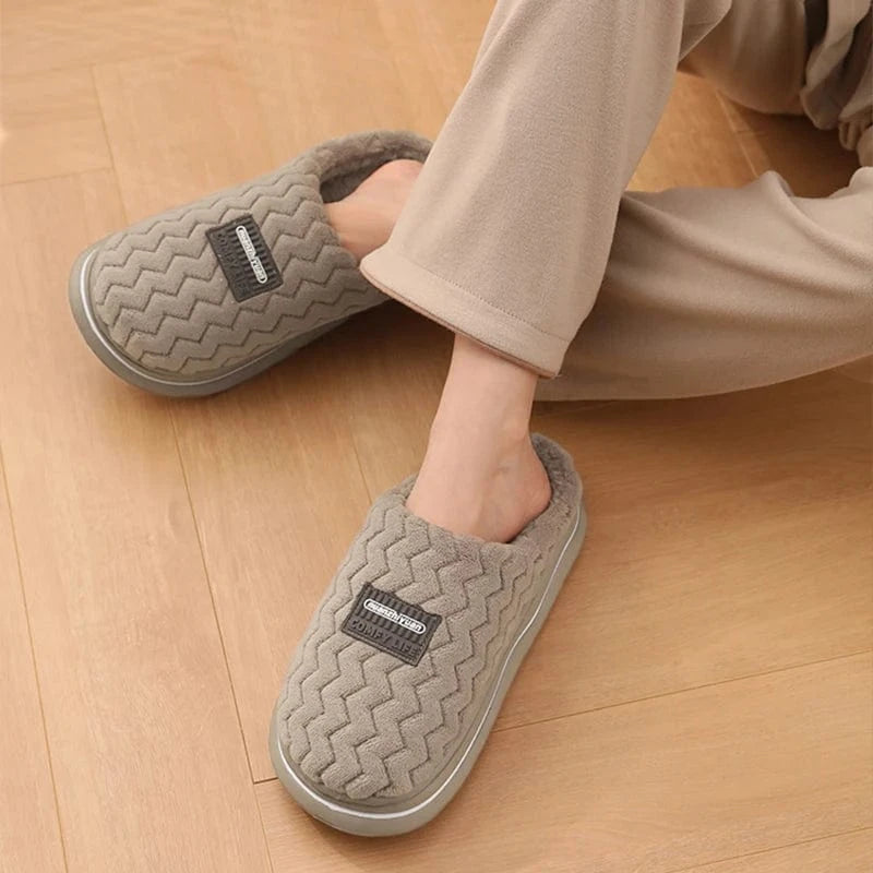 Pantoufles de maison anti-aldes classiques pour hommes et femmes, chaussures d'intérieur pour la maison, unisexe, coordonnantes, douces, confortables, chaussures en coton pour couple, hiver