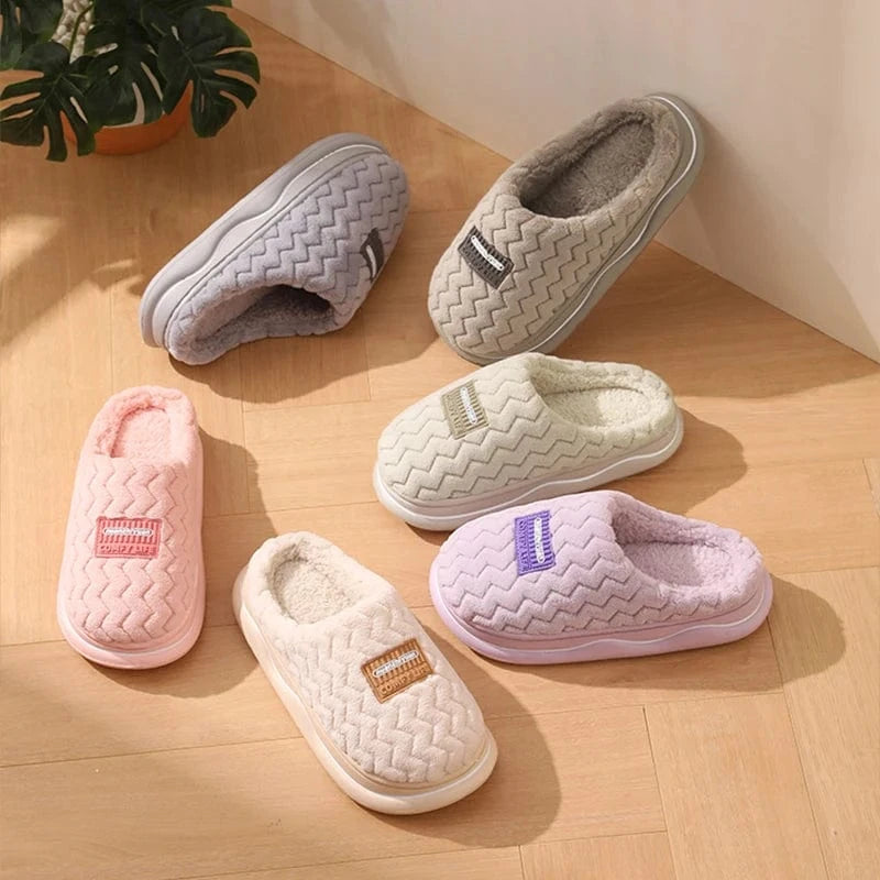 Pantoufles de maison anti-aldes classiques pour hommes et femmes, chaussures d'intérieur pour la maison, unisexe, coordonnantes, douces, confortables, chaussures en coton pour couple, hiver