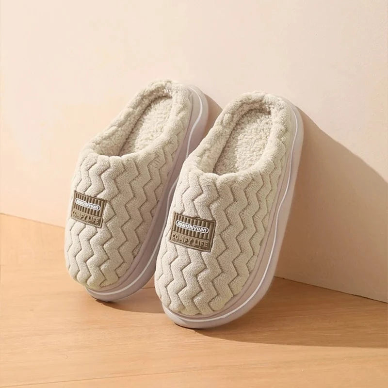 Pantoufles de maison anti-aldes classiques pour hommes et femmes, chaussures d'intérieur pour la maison, unisexe, coordonnantes, douces, confortables, chaussures en coton pour couple, hiver
