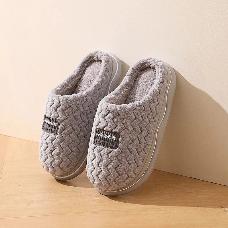 Pantoufles de maison anti-aldes classiques pour hommes et femmes, chaussures d'intérieur pour la maison, unisexe, coordonnantes, douces, confortables, chaussures en coton pour couple, hiver