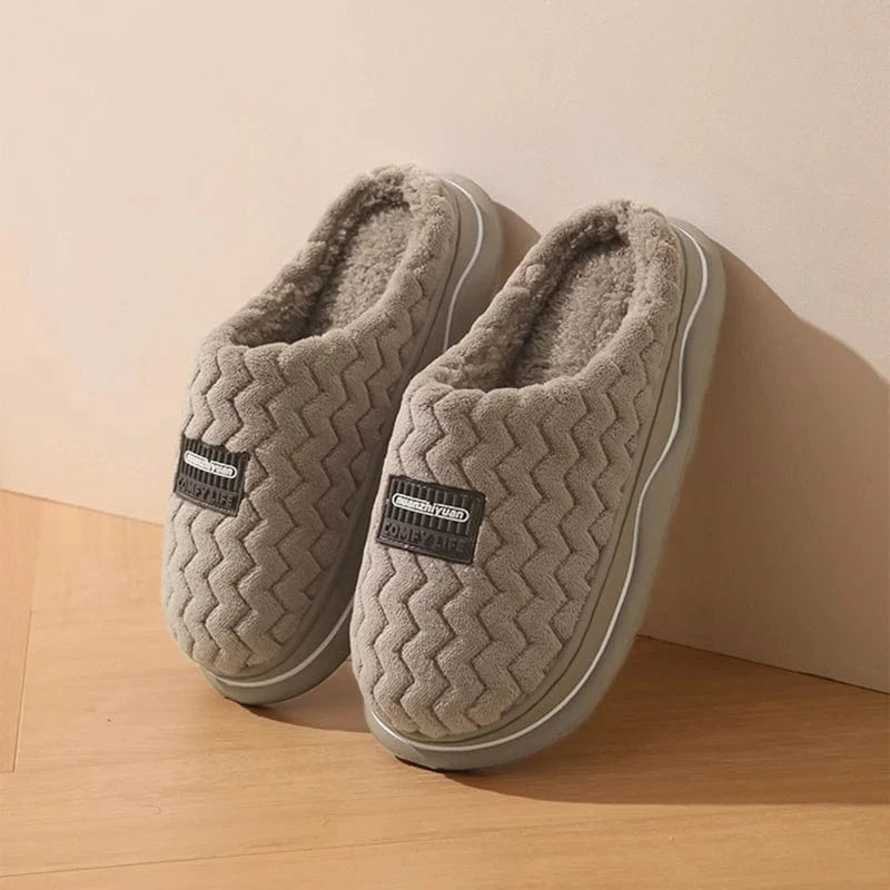 Pantoufles de maison anti-aldes classiques pour hommes et femmes, chaussures d'intérieur pour la maison, unisexe, coordonnantes, douces, confortables, chaussures en coton pour couple, hiver