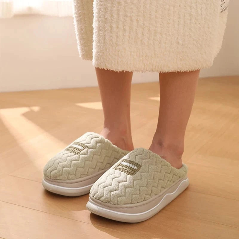 Pantoufles de maison anti-aldes classiques pour hommes et femmes, chaussures d'intérieur pour la maison, unisexe, coordonnantes, douces, confortables, chaussures en coton pour couple, hiver