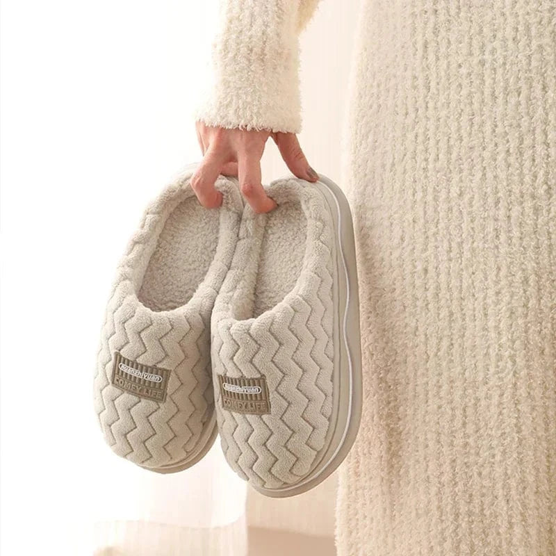 Pantoufles de maison anti-aldes classiques pour hommes et femmes, chaussures d'intérieur pour la maison, unisexe, coordonnantes, douces, confortables, chaussures en coton pour couple, hiver