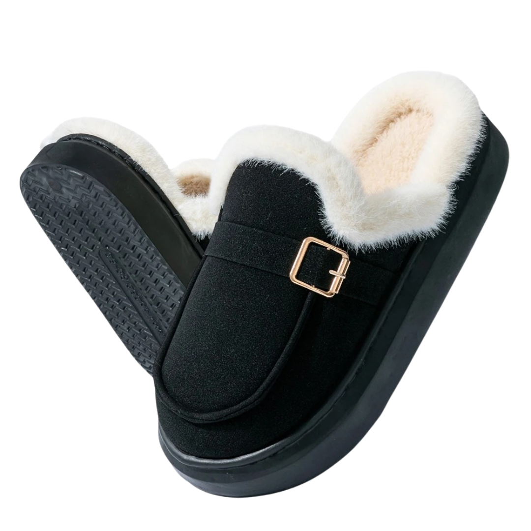 Chausson cuir fourré