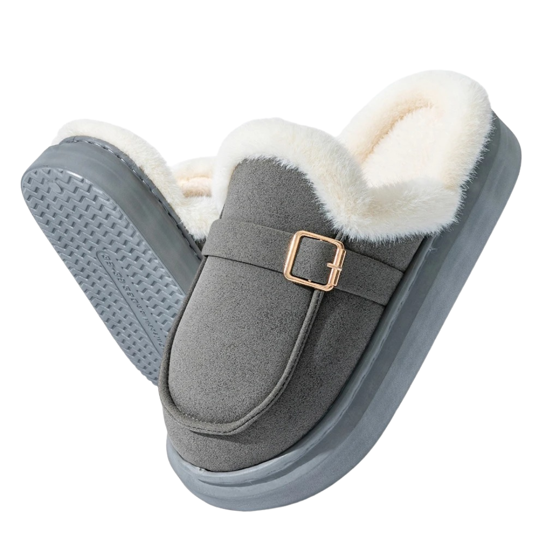 Chausson cuir fourré