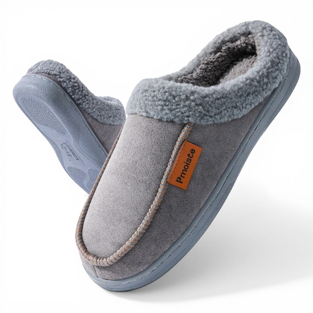 Chaussons cuir fourrés