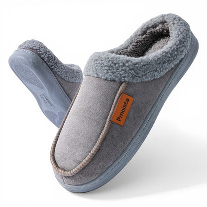 Chaussons cuir fourrés