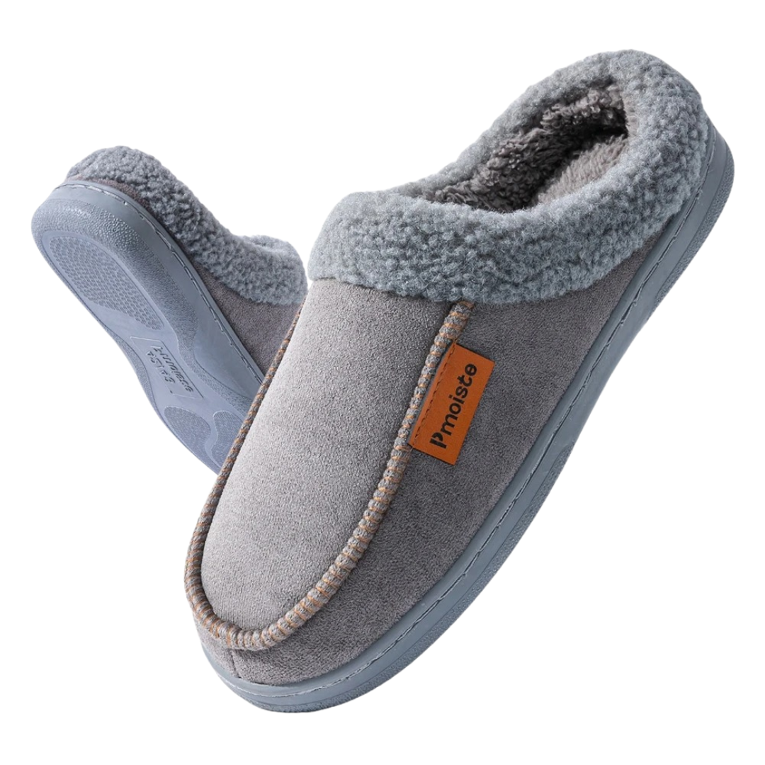 Chaussons cuir fourrés
