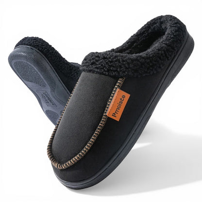 Chaussons cuir fourrés