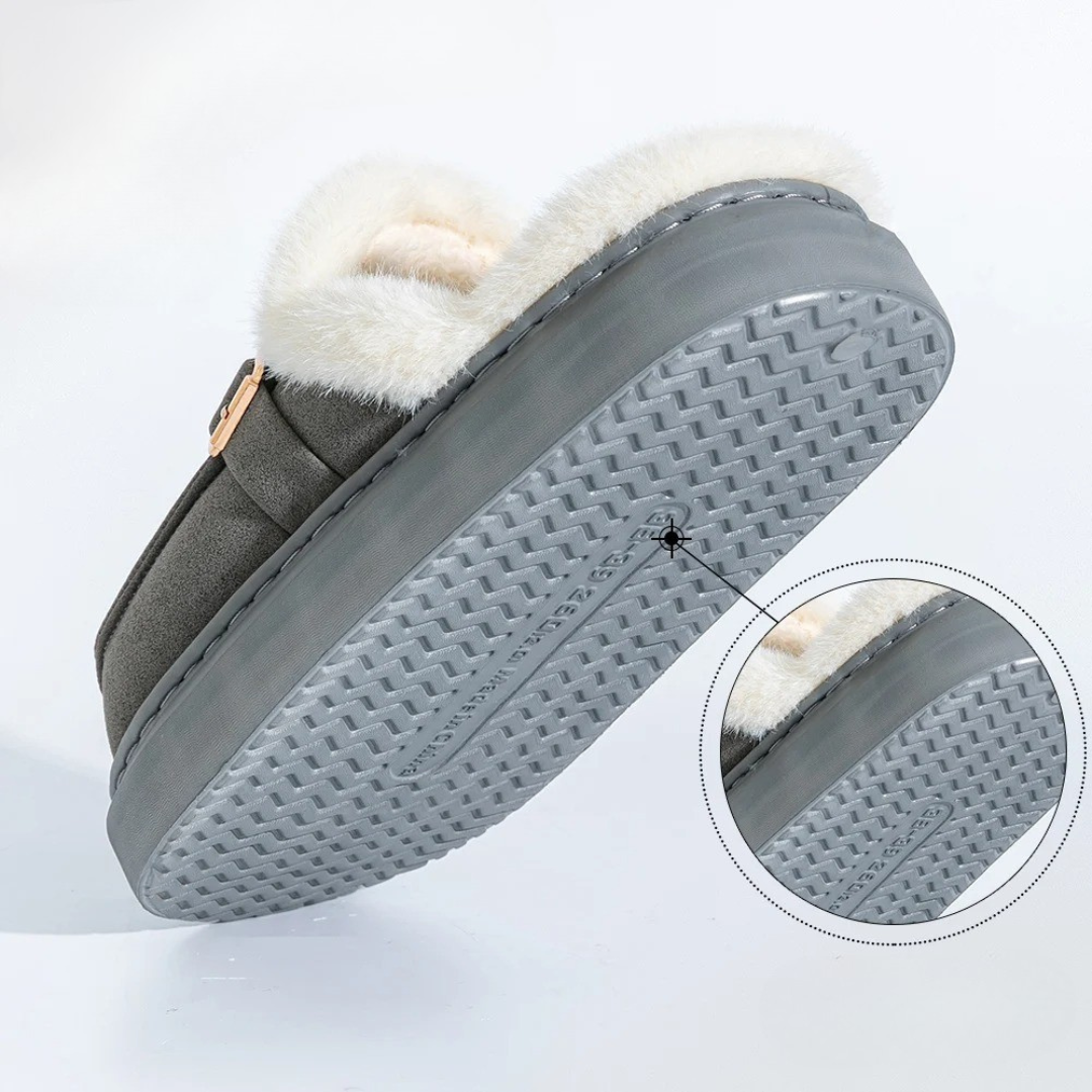 Chausson cuir fourré