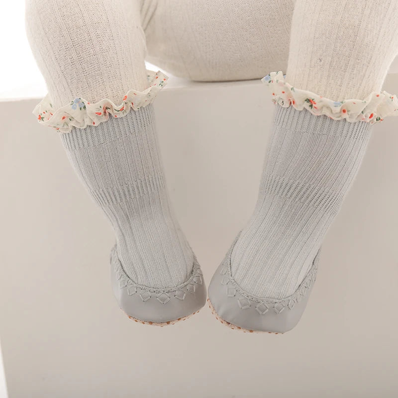 Chausson souple cuir bebe