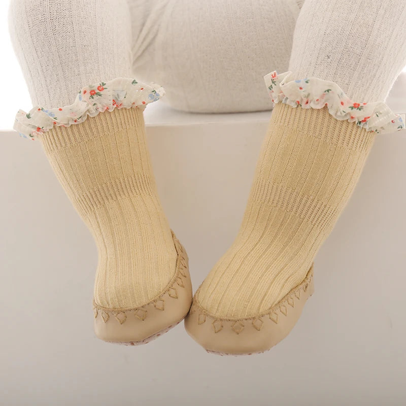 Chausson souple cuir bebe