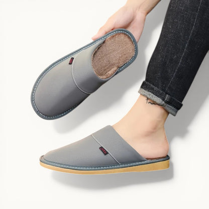 Chausson en cuir homme