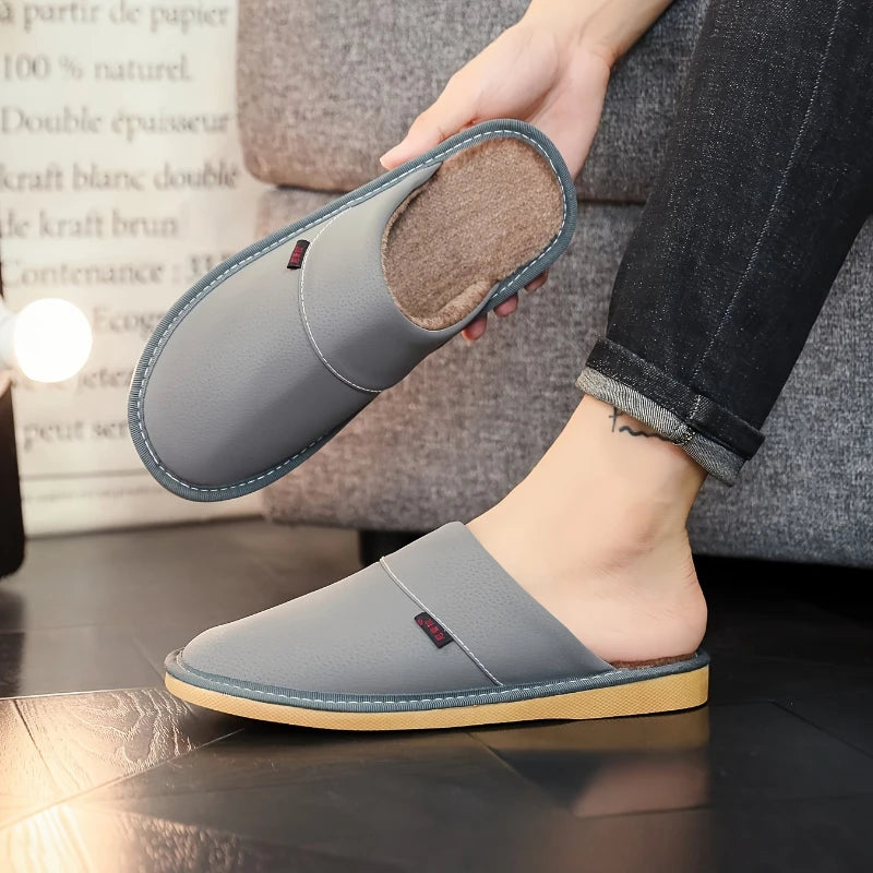 Chausson en cuir homme