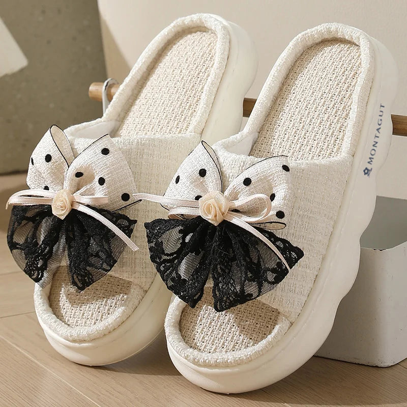 chaussons élégants femme - Noeuds