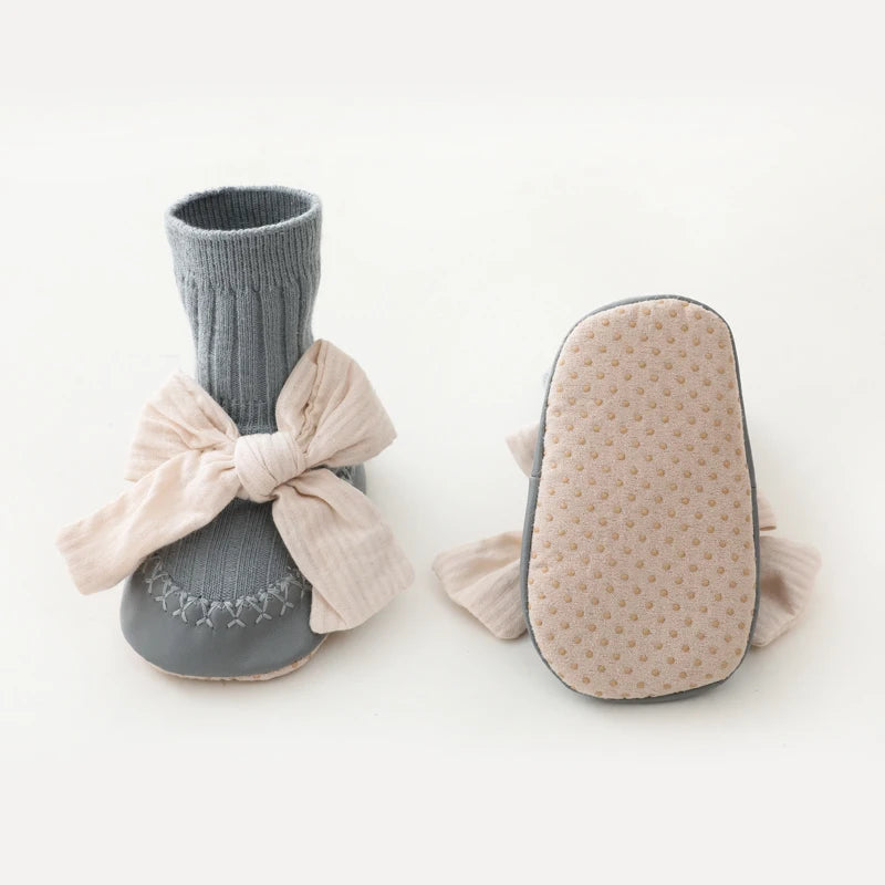 Chausson souple cuir bebe