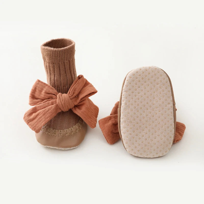 Chausson souple cuir bebe