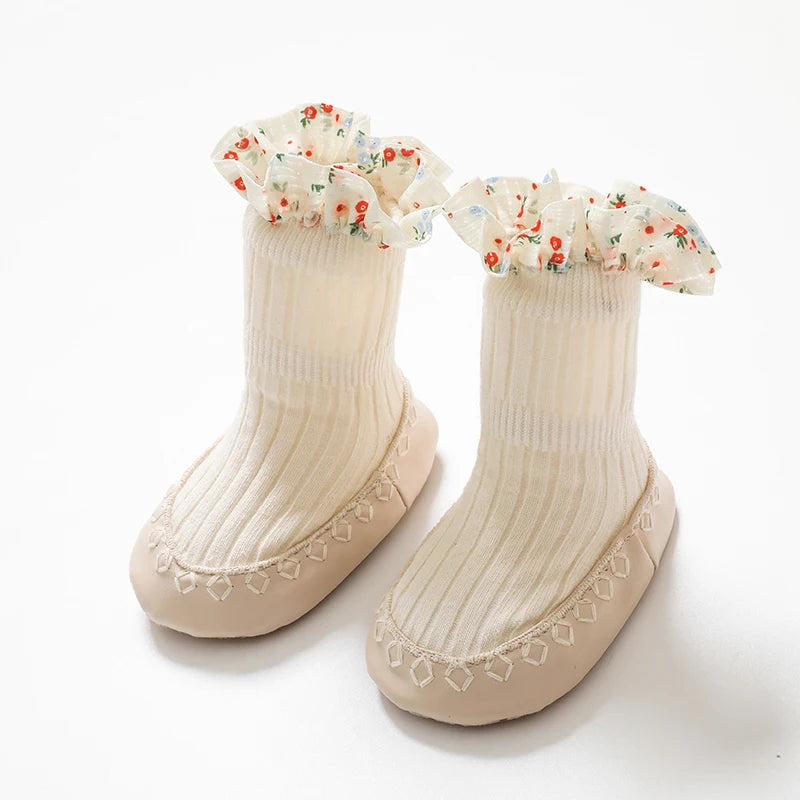 Chausson souple cuir bebe