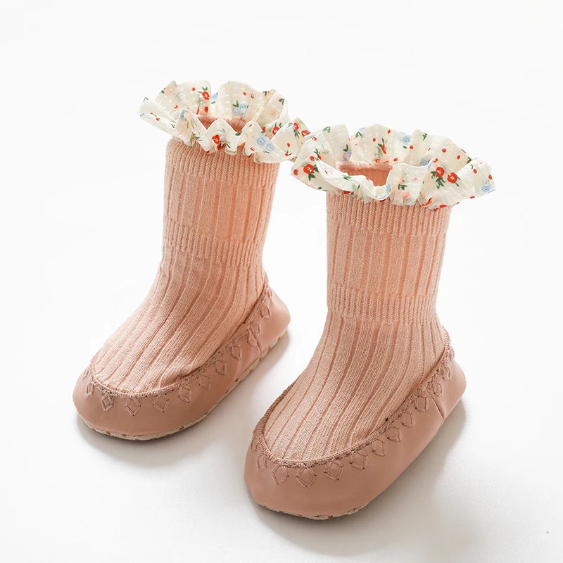 Chausson souple cuir bebe