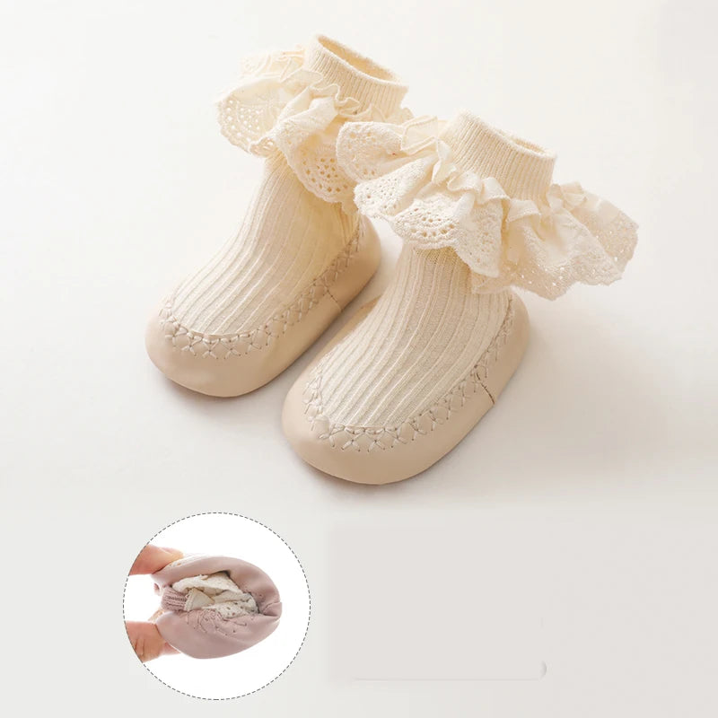 Chausson souple cuir bebe