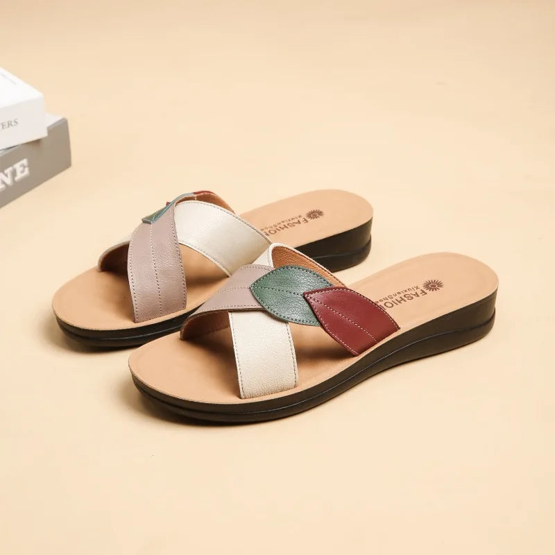 Chausson cuir Pu