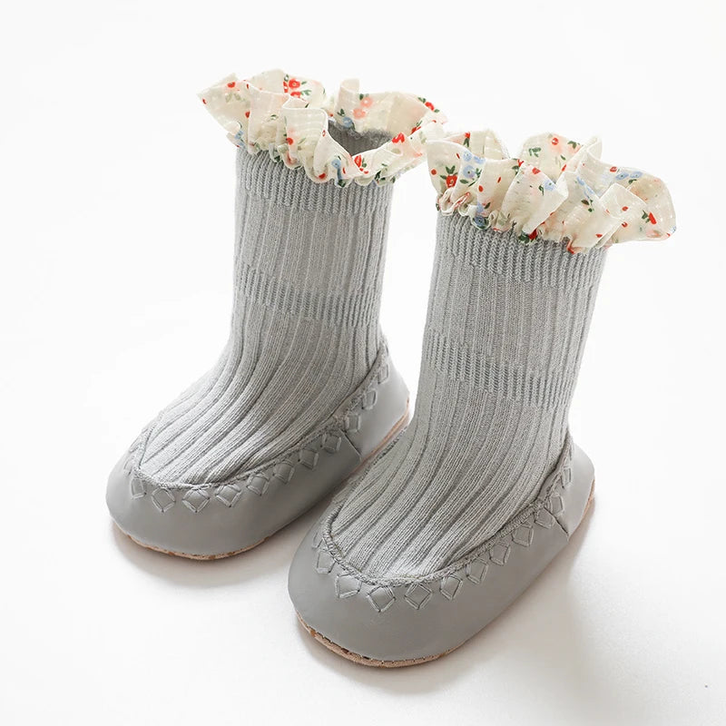 Chausson souple cuir bebe