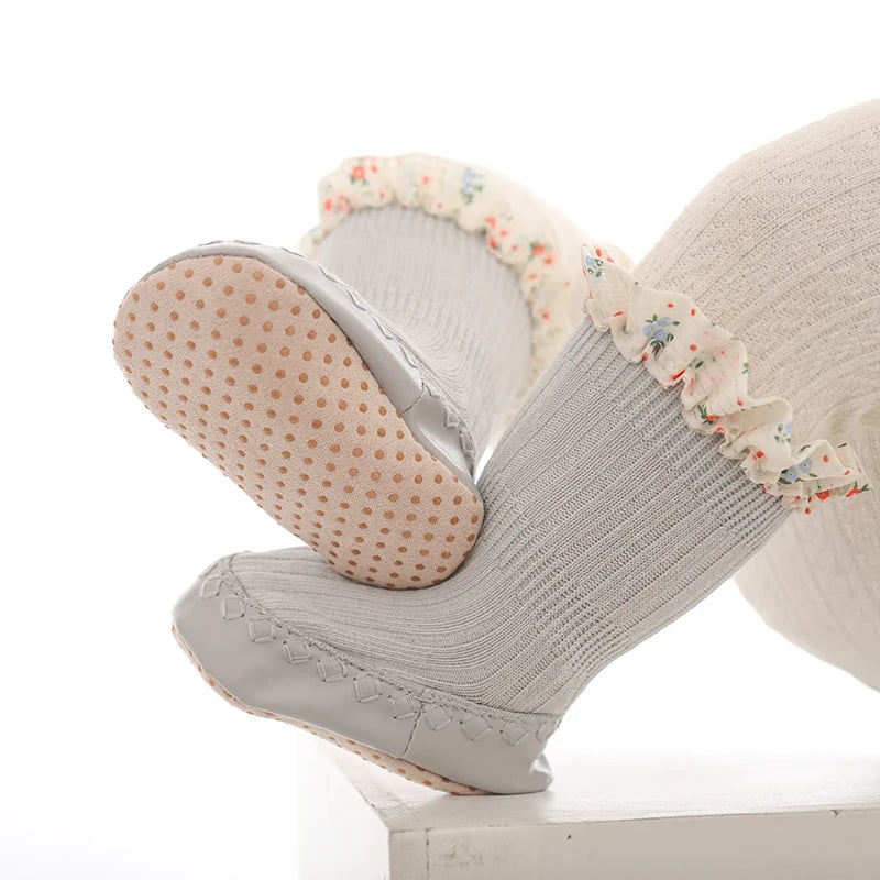 Chausson souple cuir bebe